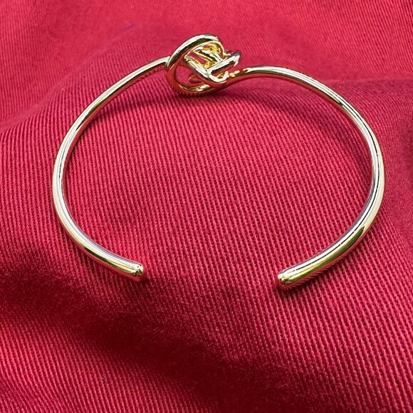 Kendra Scott Presleigh Love Knot Cuff Bracelet Gold-Tone - Picture 7 of 11